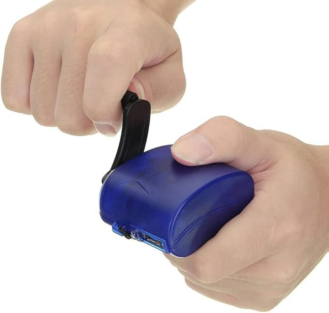 Hand Cranked Charger, USB Hand Crank Phone Charger Hand Power USB Charger for Outdoor Hiking Camping