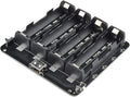 diymore 18650 Battery Holder Four Li-ion V9 Battery Shield Micro USB 5V/3A 3V/1A Power Bank Battery Charging Module (4 Holders)