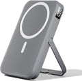 for Magsafe Portable Charger 10000mAh Magnetic Portable Charger with Type-C Cable 20W PD Fast Charging,Foldable Stand,Dual Type-C & USB-A Outputs,LED Display–Space Gray
