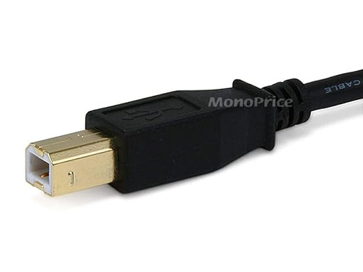 Monoprice 15-Feet USB 2.0 A Male to Micro 5-Pin Male 28/24AWG Cable with Ferrite Core, Gold Plated (105460), Black