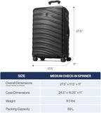 Travelpro Maxlite Air V2 Hardside Expandable Checked Luggage, 8 Spinner Wheels, Lightweight Hard Shell Suitcase, TSA lock, Ensign Blue, Checked Medium 25-Inch