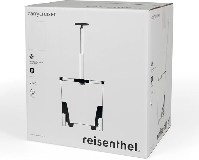 reisenthel carrycruiser dots - Portable Shopping Trolley with Sturdy Aluminum Frame, Shoulder Strap and Removable mesh Inner Bag -Water-Repellent
