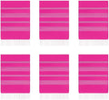 HAVLULAND 6 Packs Oversized Stripe Turkish Beach Towel 72"x40" Thin Quick Dry Sand Free Pool Bath Swim Towels Extra Large XL Clearance Blanket Adult Travel Vacation Essentials (Fuchsia)