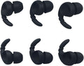Sports Earbuds Tips Replacement Ear Fins Wingtips Noise Isolation Replacement Eartips Adapters for in Ear Earphones 4mm to 6mm Nozzle Attachment 3 Pairs Left & Right, Balck