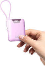 M1 Mini Portable Charger, 10000mAh Ultra-Compact Power Bank, 22.5W PD Fast Charging, Tpye-C Built-in Cable, Small External Battery Pack for iPhone, Samsung, Android iPad (Pink)