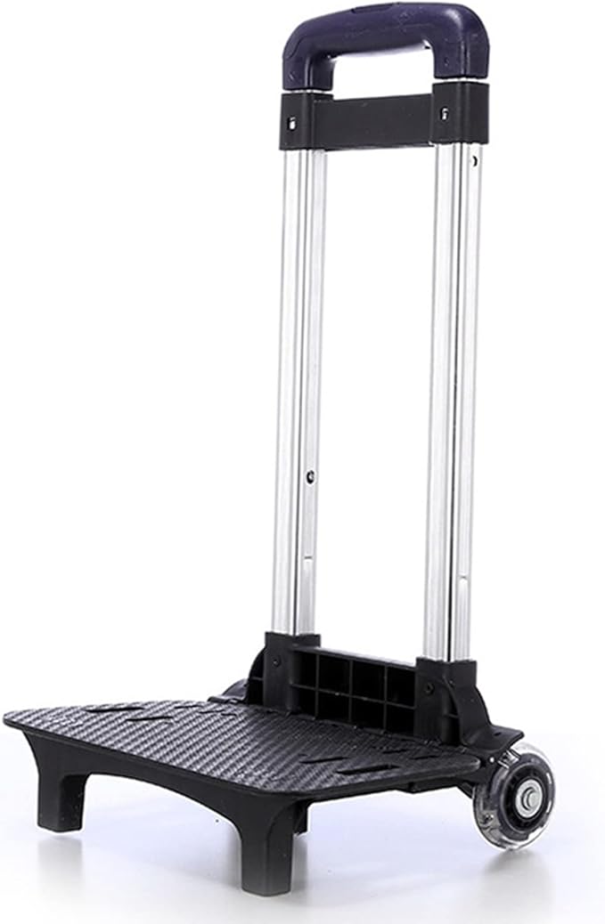Backpack Trolley 2 Wheels Rolling Luggage Carts Foldable Trolley Cart Aluminium Alloy Hand Cart for School Bags Pet Bag