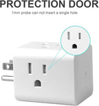 Multi Plug Outlet Extender, Vsanstar 3 Prong Wall Tap 4 Way AC Electrical Outlets Power Strip, Power Plug Splitter Grounded to USA Adapter for Home Office, Kitchen (USA Plug Outlet with USB)