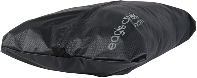Eagle Creek Pack-It Isolate Shoe Sack - Breathable Shoe Sack for Travel - Lightweight & Portable - Washable - Water-Resistant - Easy-Grab Zipper - Top Handle - Black