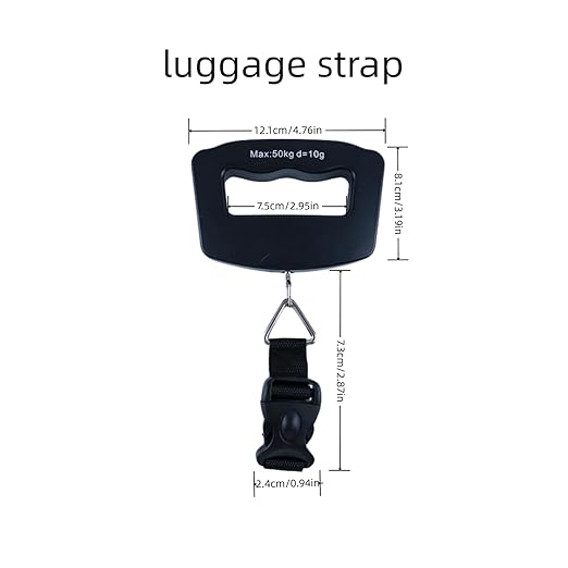 Portable Portable Travel Luggage Electronic Scale, Digital LCD Hanging Suitcase Weighing Scale 110 pounds/50 kilograms, Fishing, Luggage, Gifts (Luggage Strap)