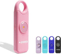 Rechargeable Personal Safety Alarm, 130dB Emergency Siren with LED Flashlight, Portable Keychain for Women, Kids, Elderly, Night Running & Travel (Baby Pink)