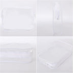 Tbestmax 10 Pack Clear Cosmetic Bags Makeup Bags Portable Waterproof TSA Approved Travel Toiletry Bags Large Organizer White, 9.8" x 7.1" x 2.4"