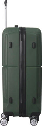 3-Piece Luggage Set 3 (20"/24"/28"), Hardside Suitcases with 8 Spinner Wheels, Scratch-Resistant ABS Shell, set2, set3 Travel Suitcase, TSA Lock (Minimalist Design, Green)