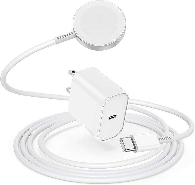 1Pack for Apple Watch Charger Cable, 3FT USB C to Magnetic Fast i-Watch Charging 20W, Compatible with Watch Series Ultra/9/8/7/6/SE/SE2/5/4/3/2 - White