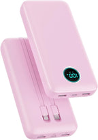 Portable Charger PowerBank 40,800mAh with Built-in Cables,25W PD Fast Charging +QC 4.0 Quick Phone Charging Power Bank, Travel Essential Charger Battery Pack for iPhone 17/16/15 Android Galaxy etc