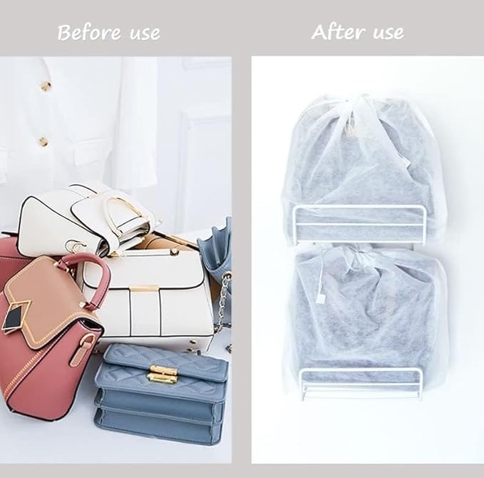 30 eco-friendly travel shoe bag storage bags, non-woven breathable dust-proof bag with rope, suitable for storing shoes and bags, isolate dust and keep shoes and bags clean and tidy. (19.6inX23.62in)
