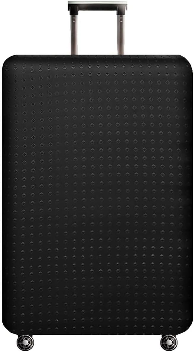 Luggage Cover, Protective Washable Suitcase Cover - Travel Elastic Spandex Suitcase Protector Fits 22 to 24Inch Black
