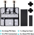 GENORTH Small Dog Car Seats for Small Dogs,Portable Puppy/Pet Car Booster Seat with Clip-On Leash and Mesh Window for Small Pet Up to 11 lbs