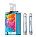 Men's Intimate Wash Travel Kit - 8.79 Fl Oz Pump Bottle & 2 x 10ml Portable Vials - pH 5.5 Balanced Mint & Verbena Hygiene Set - Ideal for Post-Gym, Business Trips & Daily Care
