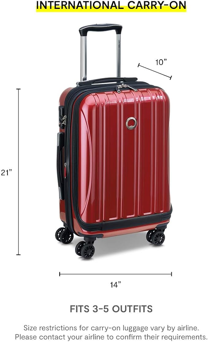 DELSEY PARIS Helium Aero Hardside Expandable Luggage with Spinner Wheels, Blue Cobalt, Carry-On 19 Inch