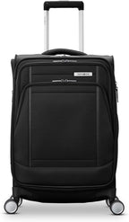 Samsonite UpLIFT Lightweight Large Checked Softside 3-Piece Luggage Set with Spinner Wheels - Expandable - Airline-Approved, Polyester Soft Suitcase for Ultra Light Travel - Black