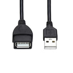 Smays USB Extension Cable 2-Pack, 5 ft Male to Female USB-A 2.0 Extender Cord