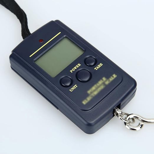 40kg x 10g Mini Digital Scale for Fishing Luggage Travel Weighting Steelyard Hanging Electronic Hook, Kitchen Weight Tool