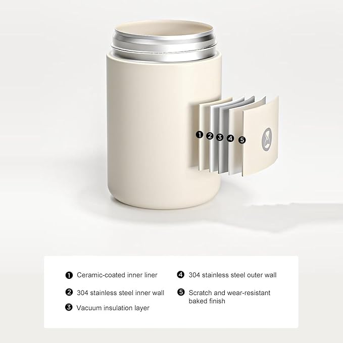 TIMEMORE Portable Coffee Maker Pour-Over Coffee Dripper, Travel Coffee Cup, Manual Brewer for Home and Outdoors - Ceramic-Coated Stainless Steel Tumbler 10.08 oz Capacity