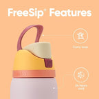 Owala FreeSip Insulated Stainless Steel Water Bottle with Straw for Sports and Travel, BPA-Free, 32 Ounce, Candy Store