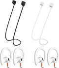 Magnetic Anti-Lost Straps Compatible with AirPods 1st to 4th Generation and AirPods Pro 1st to 4th Generation, with 2 Additional Pairs of Ear Hooks (Black White)