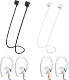 Magnetic Anti-Lost Straps Compatible with AirPods 1st to 4th Generation and AirPods Pro 1st to 4th Generation, with 2 Additional Pairs of Ear Hooks (Black White)