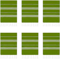 HAVLULAND Turkish Beach Towels Oversized -100% Turkish Cotton Super Soft Lightweight - Absorbent and Quick Drying Bath Towel - Sand Free Beach Towel - Turkish Towels for Adults (Olive Green, 6 Pack)