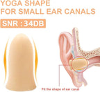 LYSIAN Slim Fit Foam Ear Plugs for Small Ear Canals, 100 Pairs 35dB SNR Noise Reduction Earplugs for Work, Travel and Discreet Daily Use, Women, Teens, Beige