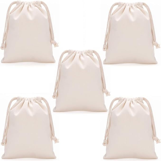 Breathable Dust-proof Drawstring Storage Pouch String Bag for Handbags Purses Shoes Eco Bag (5 PCS,8.66 * 11 in)