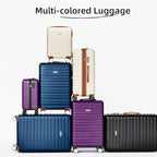 LARVENDER Luggage 6 Piece Expandable Luggage ABS Hardshell Carry on Suitcase with Spinner Wheels TSA Lock, Large Checked Travel Suitcase for Women and Men, Navy Blue(16/20/24/28/DB/TB)