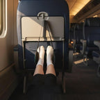 Airplane Footrest Hammock Set, Adjustable Travel Footrest, Plane Foot Rest with Storage Bag, Foot Hammock for Plane Travel and Long Flights