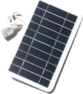 5V High Power USB Solar Panel Outdoor Waterproof Hike Camping Portable Cells Battery Solar Charger for Mobile Phone, White & Black