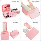 BAGAIL 8 Set Packing Cubes Luggage Packing Organizers for Travel Accessories-Blush Pink