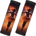 Abstract Modern Woman Fire 2 Pack Luggage Handle Wrap Set of Neoprene Luggage Tags for Suitcases Bag Strap Wrap Cover Travel Airplane Accessories Covers Markers Sleeve Grips Identifiers Cruise