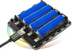 diymore 18650 Battery Holder Four Li-ion V9 Battery Shield Micro USB 5V/3A 3V/1A Power Bank Battery Charging Module (4 Holders)