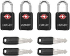 SURE LOCK Mini TSA Approved Keyed Luggage Lock – One Key Opens All, Fits Tight Zipper Gaps & Small Pull Holes, Compact Travel Lock for Suitcases, Backpacks & Handbags