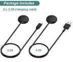Charger for Google Pixel Watch 2 & 3, Replacement USB-A/C Charging Cable Cord for Smart Watch (3.3ft/1m) (Black)