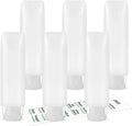 6 Pcs 1 oz Travel Size Toiletries Refillable Travel Bottles, Squeeze Travel Toiletry Bottles with Labels for Toiletry Makeup Travel Containers