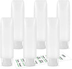 6 Pcs 1 oz Travel Size Toiletries Refillable Travel Bottles, Squeeze Travel Toiletry Bottles with Labels for Toiletry Makeup Travel Containers