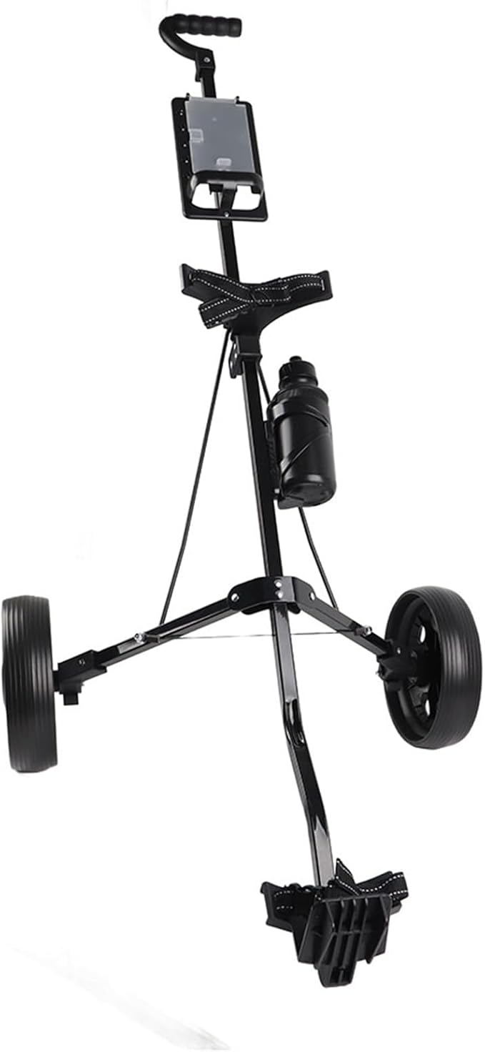 Alomejor Foldable Trolley, Lightweight Sturdy 2 Wheel Push Pull Cart with Detachable Silent Wheels, for Holding Bag Up to 40kg