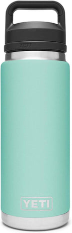 YETI Rambler 26 oz Bottle, Vacuum Insulated, Stainless Steel with Chug Cap, Seafoam