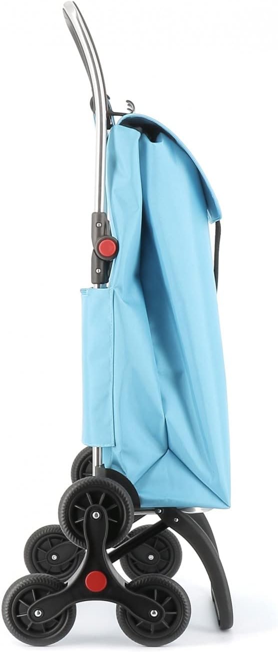 Rolser I-Max MF 6 Wheel Stair Climber Foldable Shopping Trolley - Light Blue
