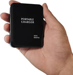 Battery Operated Phone Charger Emergency|USB Battery Powered Power Bank Portable 4 AA Batteries Powered Outlet (Black)