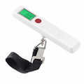 Digital Luggage Scale, Portable Handheld Travel Weight Scale with Backlit LCD Display, 110 lb Capacity, Hook and Strap, (White)
