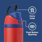 Owala Marvel FreeSip Insulated Stainless Steel Water Bottle with Straw for Sports and Travel, BPA-Free Sports Water Bottle, 24 oz, Spiderman | Insulated, with Straw, BPA-Free, Sports Water Bottle
