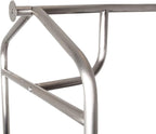Stainless Steel Luggage Cart – 800lb Capacity – Bellman Cart w/ 6” Air Filled Tires & Gray Carpet, for Hotel, Resorts, Condos, Commercial Use (Value Valet Series)